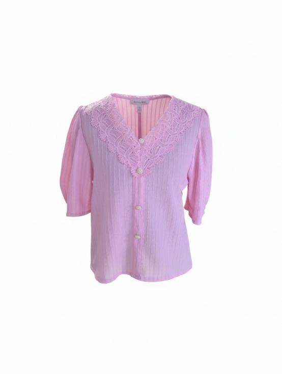 Splash Tops - Splash Pink Crop Top Short Sleeve Size 6